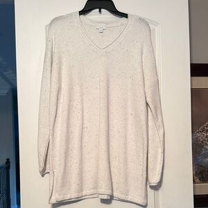 J. Jill Cream V-Neck Sweater